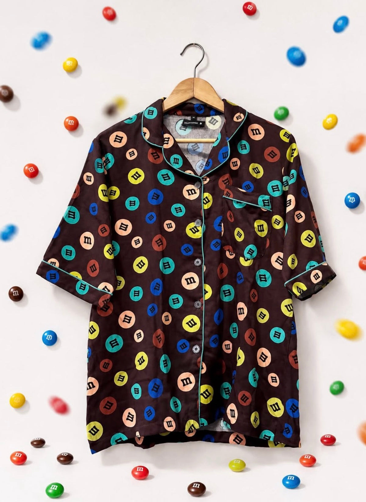 MnMs Pajama Set – Colorful Candy Print & Long Sleeve